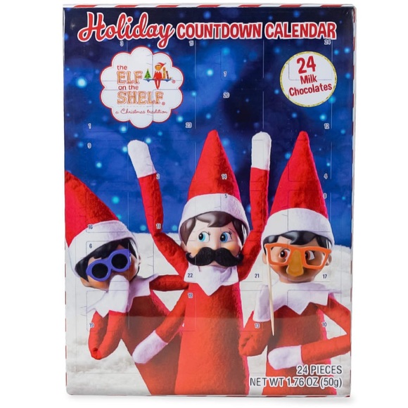 Elf on the Shelf Holiday Christmas Candy Chocolate Countdown Calendar 24 Days - Picture 1 of 4